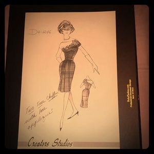 Vintage 1950’s Original Fashion Illustration